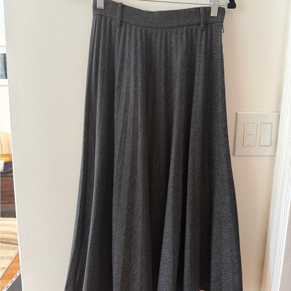 Zara Charcoal Flared Maxi Skirt